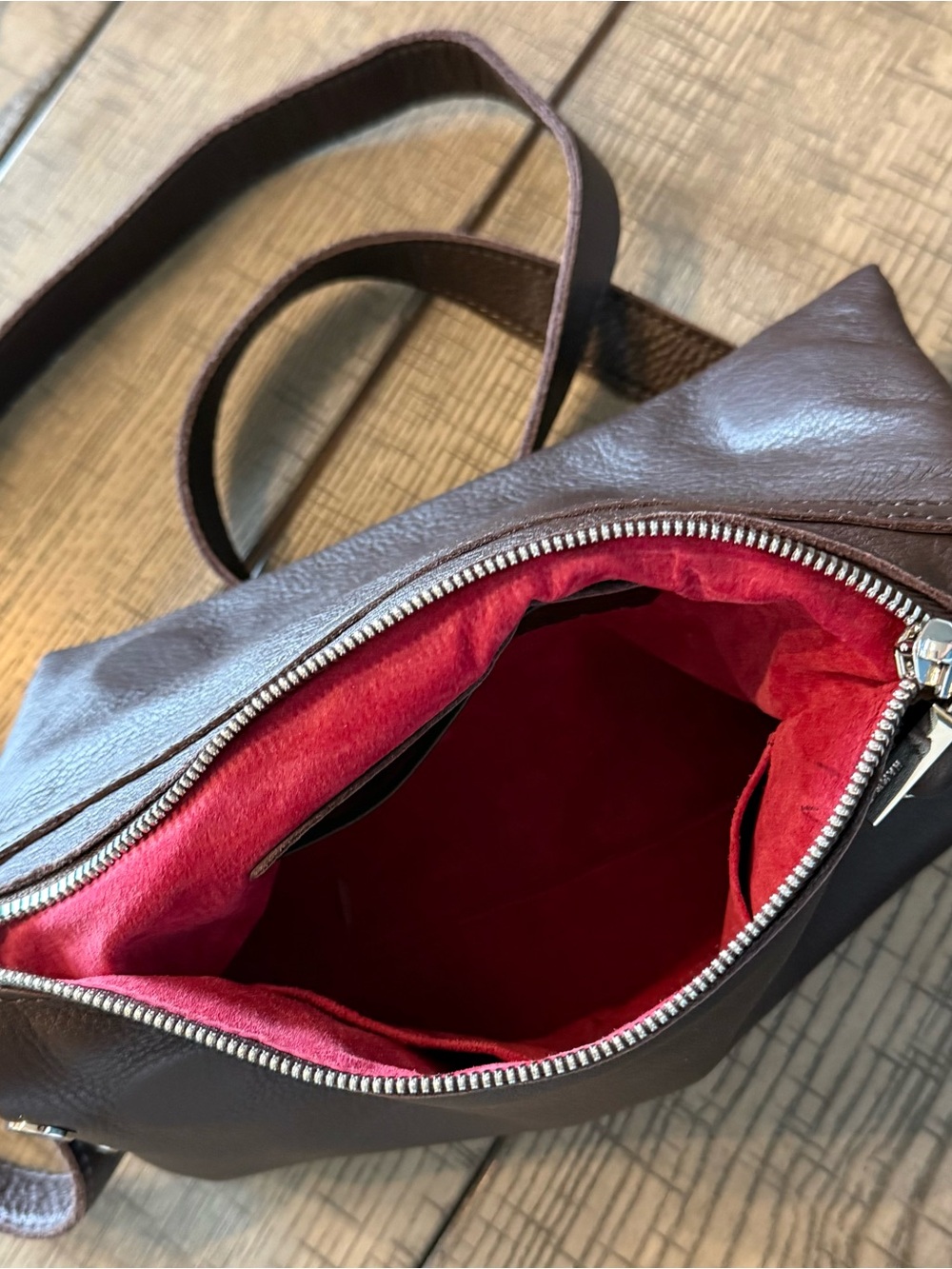 Hammitt Dark Brown Leather Crossbody Belt Bag - Picture 2 of 6